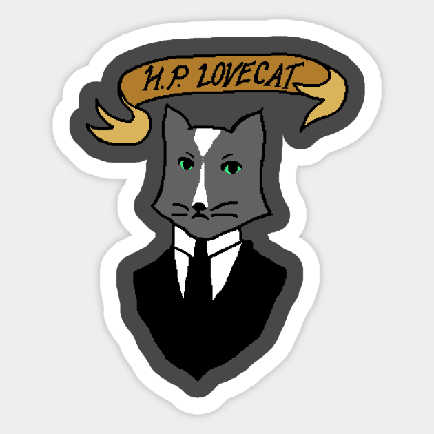 H.P. Lovecat Sticker by rhlpixels